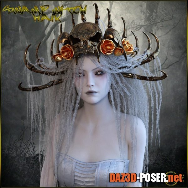 Dawnload Prae-Swamp Witch Hair For G8F Daz for free
