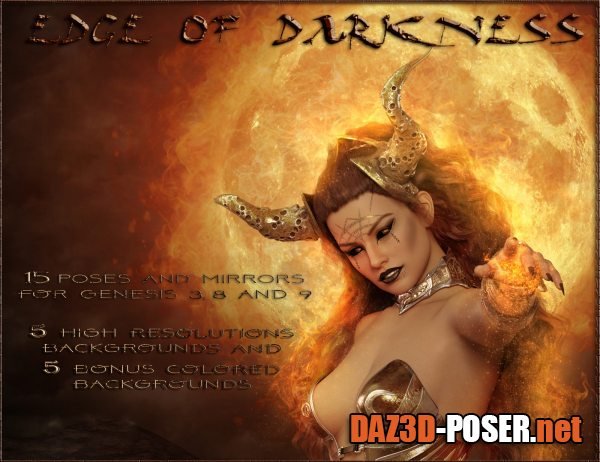 Dawnload Edge of Darkness – Backgrounds and Poses for G3F-G8F-G9F for free
