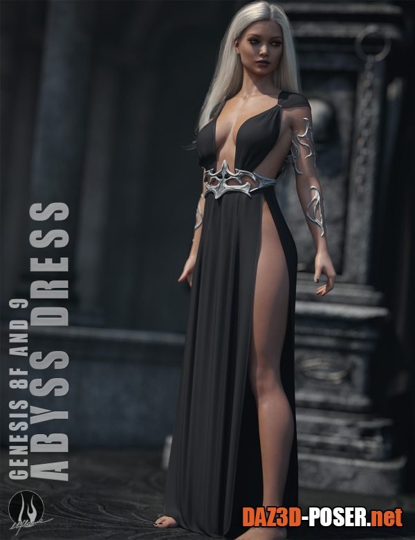 Dawnload dForce Abyss Dress Genesis 8-8.1F and G9 for free