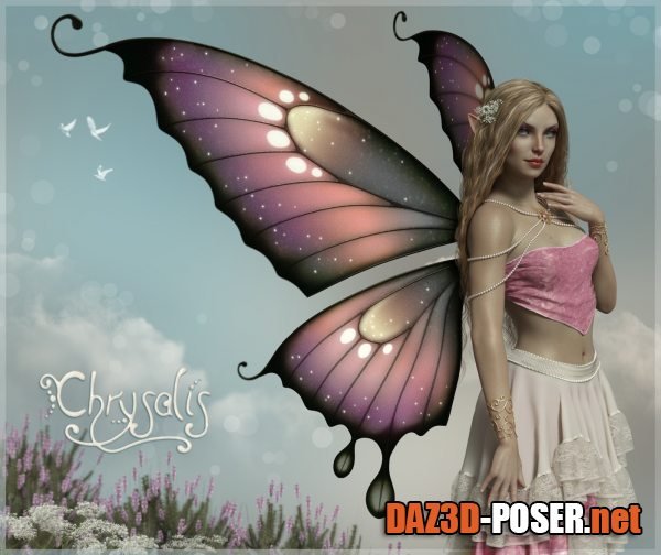 Dawnload Chrysalis Wings for G8F, G8.1F and Genesis 9 for free