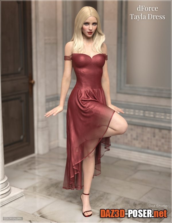Dawnload dForce – Tayla Dress for Genesis 8 Female for free