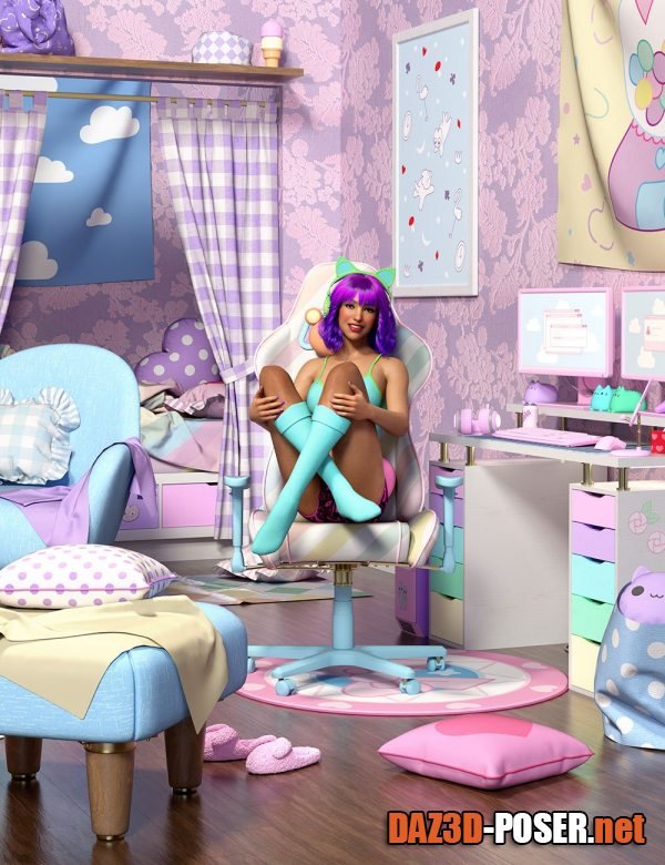 Dawnload Goth and Kawaii Gamer Room for free
