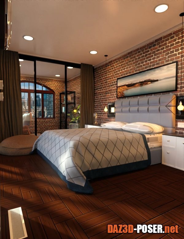 Dawnload Industrial Style Bedroom for free