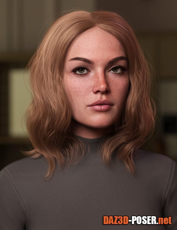 Dawnload Medium Long Curly Style Hair for Genesis 9 for free