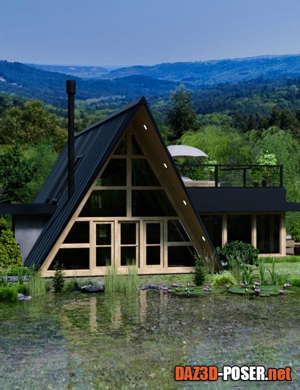 Dawnload Scandinavian Style A-Frame House for free