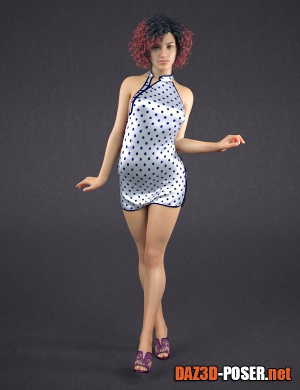 Dawnload Sexy Cheongsam Outfit for Genesis 8 Female(s) for free
