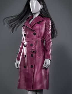 dForce Winter Trench Coat Outfit for Genesis 9, 8, and 8.1 Female