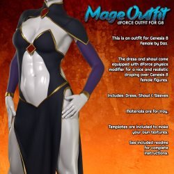 Exnem dForce Mage Outfit for Genesis 8 Female
