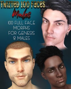Twizted 100 Faces Males for Genesis 8 Males
