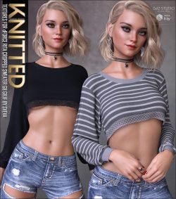 Knitted Textures for dForce Rita Cropped Sweater