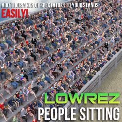 LOWREZ People Sitting for Daz Studio