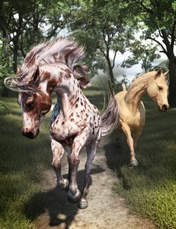 Horse Hair Pro Materials Addon for the Daz Horse 3