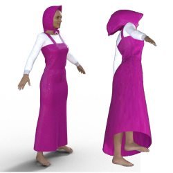 Long Dress With Headwear for G8F