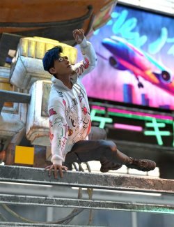Parkour Poses and Cameras for XI Futuristic Parkour City and Wang 9