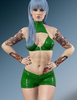 X-Fashion Latex Outfit for Genesis 9