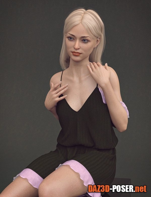 Dawnload Ally and dForce Sling Lace Smock for Genesis 8 Female(s) for free