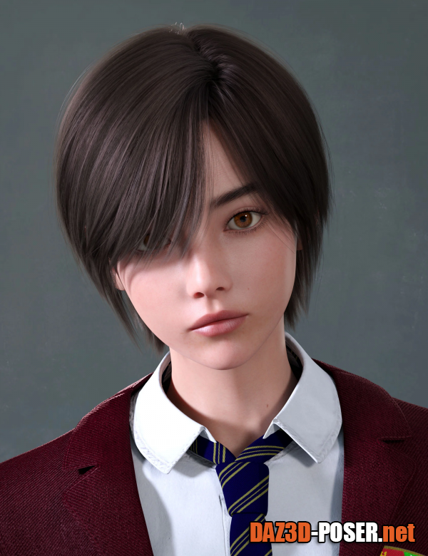 Dawnload BS Japanese Short Hair for Genesis 9 for free
