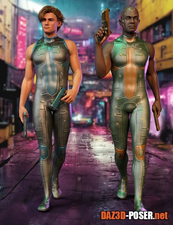 Dawnload Cyberpunk Enforcer for Genesis 8 and 8.1 Males for free