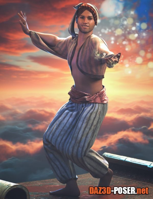 Dawnload dForce Aladdin Outfit for Genesis 9 for free