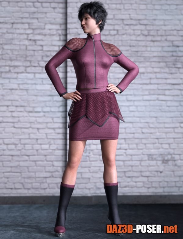Dawnload dForce Future Fashion Outfit for Genesis 9 for free