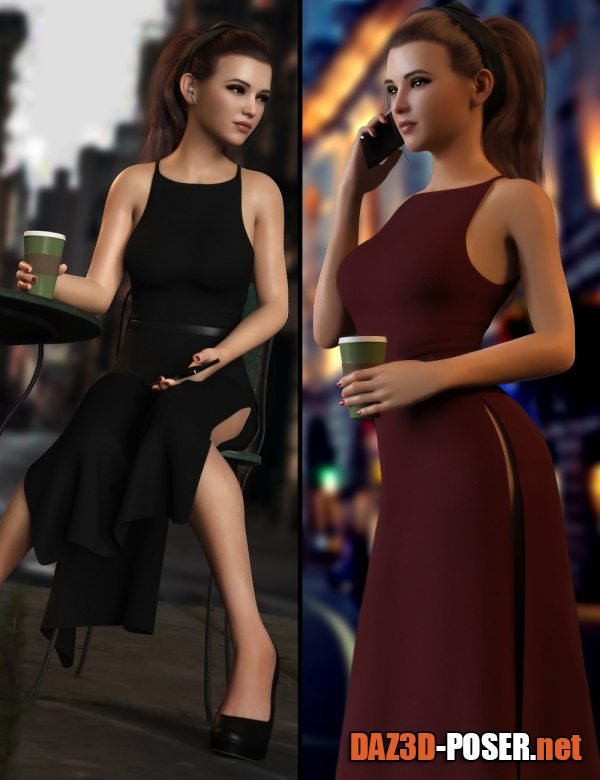 Dawnload dForce Rush Hour Outfit for Genesis 8 and 8.1 Females for free