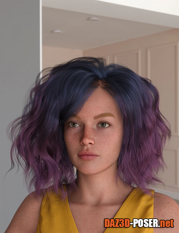 Dawnload dForce XYZ Realistic Short Messy Hair for Genesis 9 for free