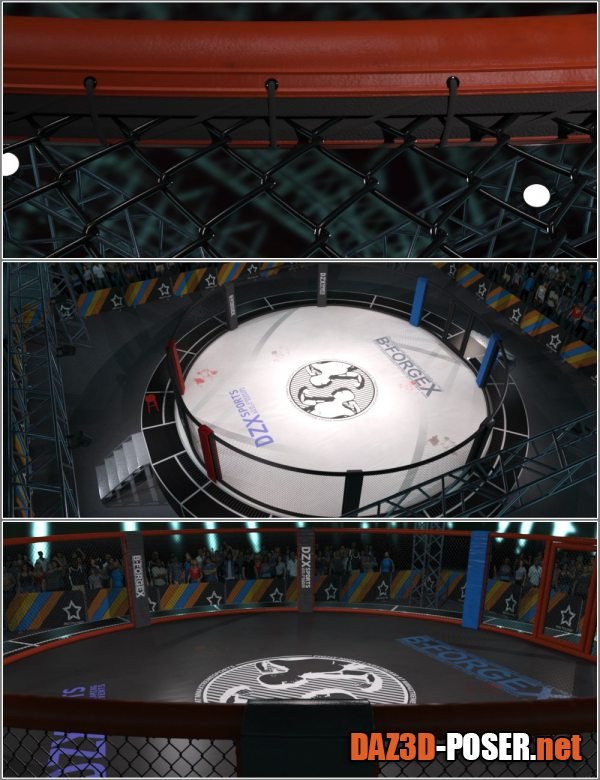 Dawnload FM MMA Arena Addon: Circular Cage for free