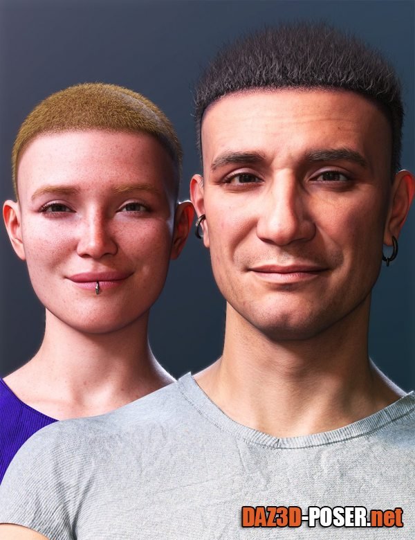 Dawnload M3D Versatile Short Hair for Genesis 9, 8, and 8.1 Males for free