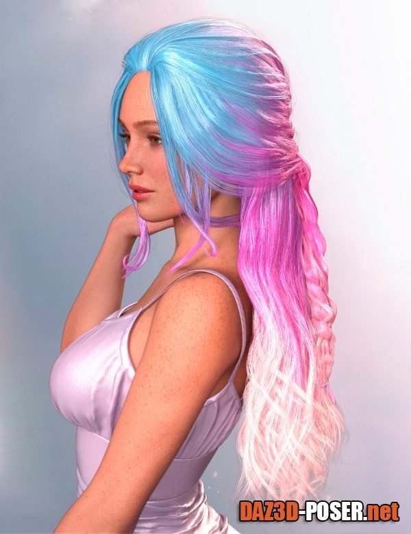 Dawnload Royal Waves Mermaid Hair for Genesis 9 Feminine for free