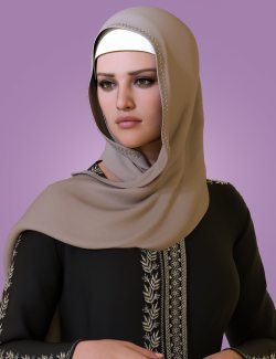 BW dForce Farah Hijab Outfit for Genesis 9, 8, and 8.1 Females