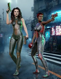 Cyberpunk Enforcer for Genesis 8 and 8.1 Females