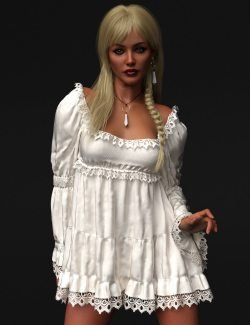 dForce Romantic Short Dress for Genesis 9