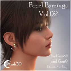 Arah3D Pearl Earrings Vol.02