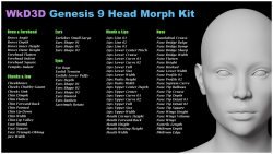 WkD3D Genesis 9 Head Morph Kit