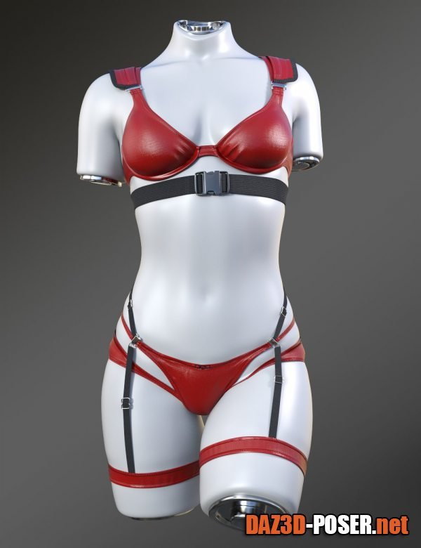 Dawnload X-Fashion Stunning Leather Outfit for Genesis 9 for free
